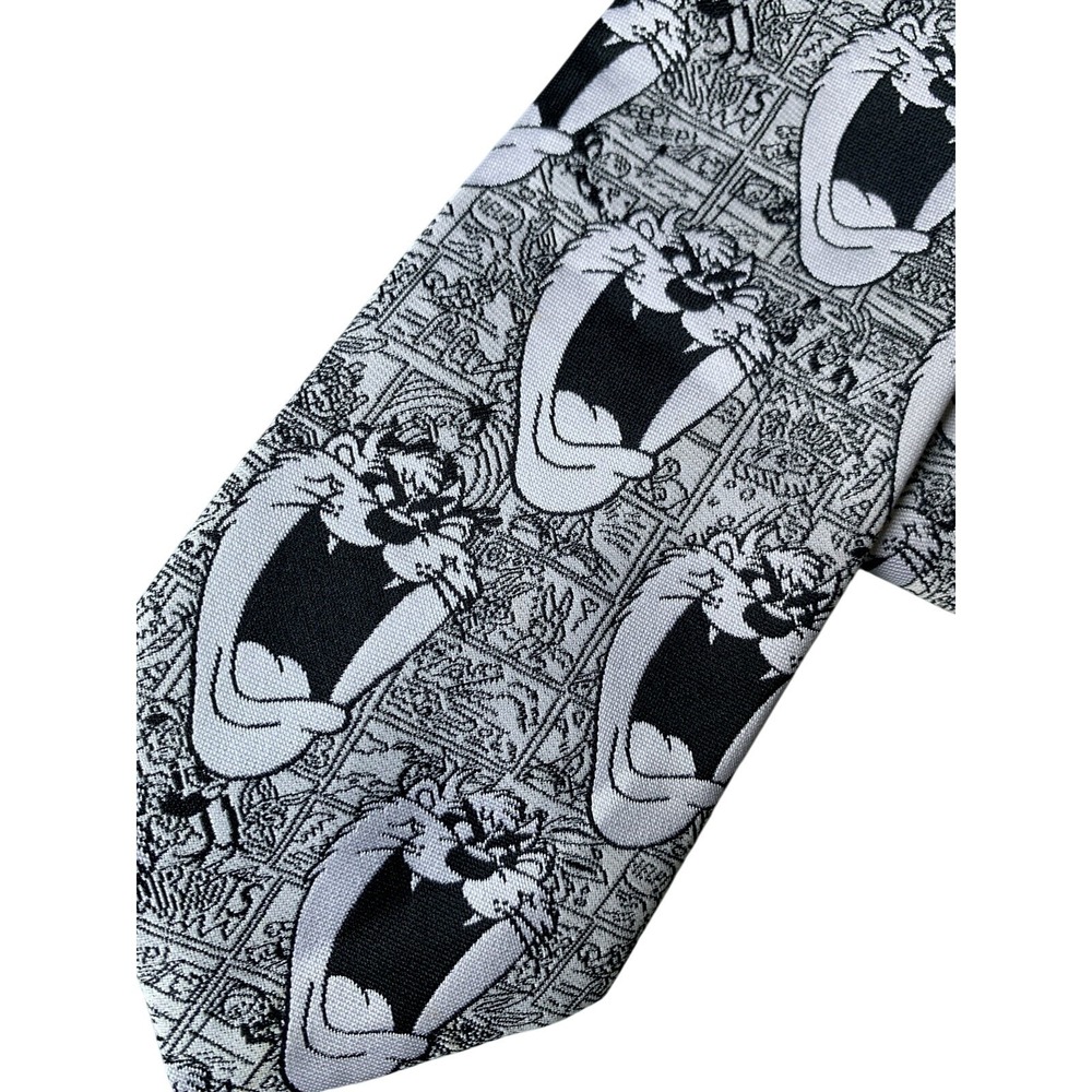 Vintage 1991 Looney Tunes Taz Black And White Neck Tie Retro‎ Warner Bros Rare
